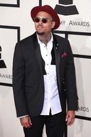 los angeles, 8 februari - chris brown bij de 57e jaarlijkse grammy awards aankomsten bij een nietjescentrum op 8 februari 2015 in los angeles, ca foto