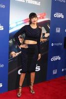 los angeles, 7 aug - hannah simone bij de première van let s be cops in de arclight hollywood theaters op 7 augustus 2014 in los angeles, ca foto