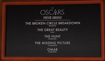 los angeles, 16 jan - nominaties voor vreemde talen op de 86th academy awards nominaties aankondiging in ampas samuel goldwyn theater op 16 januari 2014 in beverly hills, ca foto