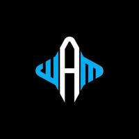 wam letter logo creatief ontwerp met vectorafbeelding foto