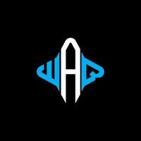 waq letter logo creatief ontwerp met vectorafbeelding foto