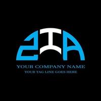 zia letter logo creatief ontwerp met vectorafbeelding foto