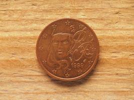 5 cent munt met portret van marianne, valuta van frankrijk, e foto