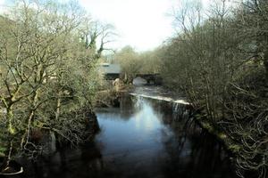 uitzicht op hebden bridge in yorkshire foto