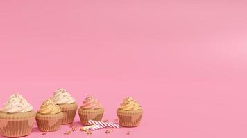 verjaardag cupcake achtergrond foto