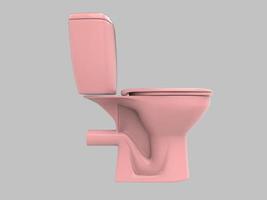 roze kast toilet badkamer wc porselein 3d illustratie foto