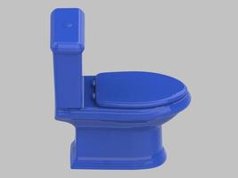 blauwe wc-stoel 3d illustratie foto