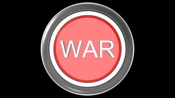 oorlog knop rood en wit geïsoleerde 3d illustratie render foto