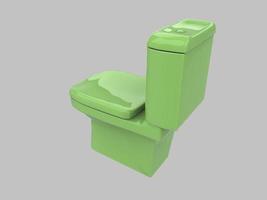 3d illustratie toilet kast toilet groen foto