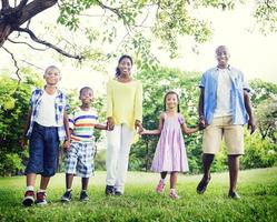 Afrikaanse familie geluk vakantie vakantie activiteit concept