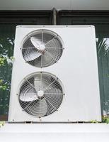 dubbele ventilator van de compressorunit. foto