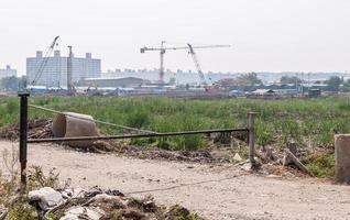 metalen barricade voor de ingang. foto