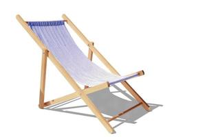 ontspannen op tropisch strand in de zon op ligstoelen. foto