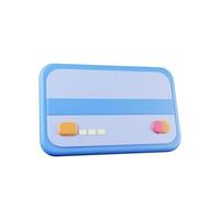 3d illustratie van een creditcard op een witte achtergrond. 3d illustratie foto