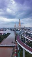 rama 9 brug in thailand, vogelperspectief foto