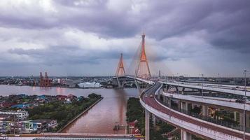 rama 9 brug in thailand, vogelperspectief foto