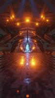 sci fi toekomst fantasie buitenaardse planeet grote zaal gebouw verticaal achtergrond 3D-rendering foto