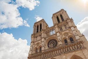 gevel van de Notre Dame de Paris kathedraal, Frankrijk