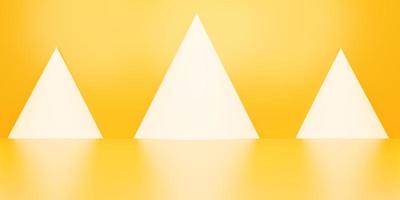 3D-weergave van lege oranje abstracte geometrische minimale concept achtergrond. scène voor reclame, cosmetica, showroom, banner, zomer, mode, technologie, zaken. illustratie. productweergave foto