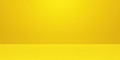 3D-weergave van lege gele gouden abstracte minimale concept achtergrond. scène voor reclame, cosmetische advertenties, eten, showcase, technologie, banner, showroom, zomer, mode. illustratie. productweergave foto