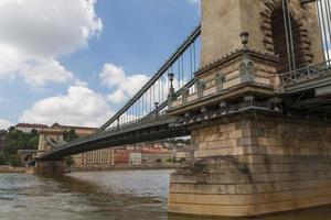 kettingbrug van boedapest, hongarije foto