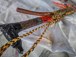 typisch zwaard van Borneo foto
