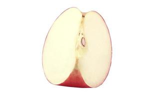 verse appel geïsoleerd op een witte achtergrond met uitknippad. foto