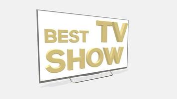 beste tv-show embleem ontwerp illustratie op witte achtergrond foto
