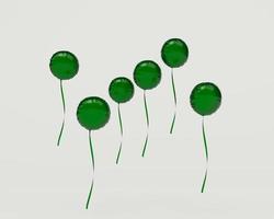 folieballon 3d render abstract ontwerpelement minimalistisch concept foto