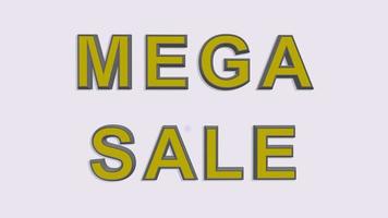 mega sale banner met witte achtergrond voor speciale aanbiedingen, sales foto
