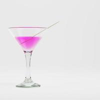 cocktail met tandenstoker op lichte achtergrond foto