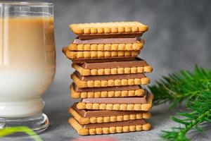 kerstmis koekjes nieuwjaar zoet dessert huis vakantie sfeer maaltijd eten snack op tafel kopieer ruimte voedsel achtergrond foto