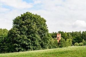 rode bakstenen toren op een landhuis foto