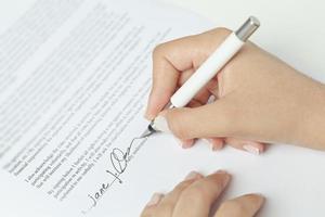 ondertekening van zakelijke contracten