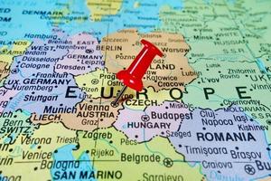 punaise markering op Wenen, Oostenrijk kaart foto