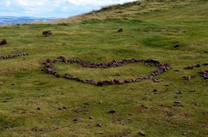 stenen hartontwerp op Carlton Hill in Edinburgh foto