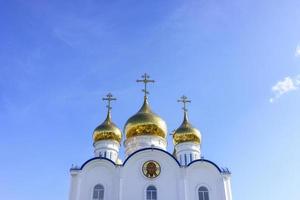 kathedraal in de naam van de heilige levengevende drie-eenheid. Petropavlovsk-kamchatsky foto