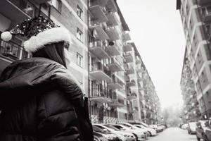 vrouw op straat foto