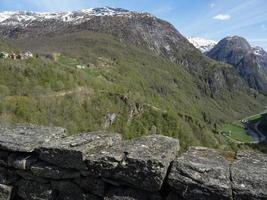 het dorp flam in noorwegen foto