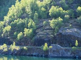 het dorp flam in noorwegen foto