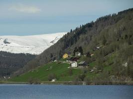 het dorp flam in noorwegen foto