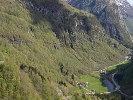 het dorp flam in noorwegen foto