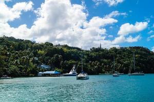 de beroemde Marigot Bay bij Saint Lucia foto