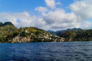 kanaries het beroemde vissersdorp bij saint lucia foto