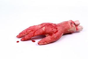 bloedige hand concept halloween foto