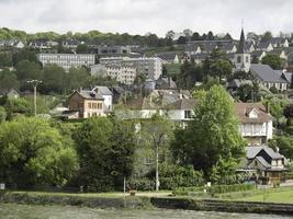 de rivier de seine neasr rouen in frankrijk foto