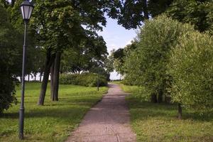 zanderige steegje in het park foto