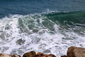 mediterrane kust in Noord-Israël foto