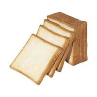 Rauw volkoren brood, Amerikaanse toast, gesneden, snijden geïsoleerd op een witte achtergrond foto