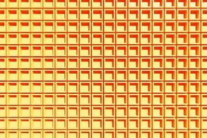 3d illustratie van oranje muurstrepen. set van vierkanten op monocrome achtergrond, patroon. geometrie achtergrond, patroon foto